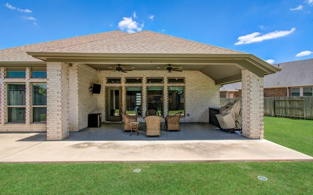 20207 Noble Arabian Dr, Tomball, TX 77377 - view of patio with a ceiling fan