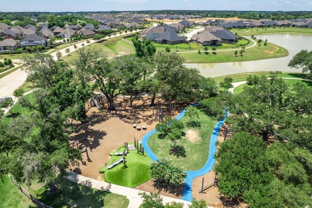 20207 Noble Arabian Dr, Tomball, TX 77377 - aerial perspective of suburban area featuring a nearby body of water