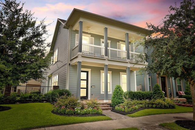 16726 Echo Heights Dr, Cypress, TX 77433 - view of front of house featuring a porch and a balcony