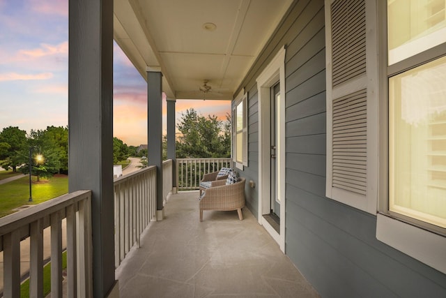 16726 Echo Heights Dr, Cypress, TX 77433 - view of balcony at dusk