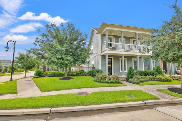 16726 Echo Heights Dr, Cypress, TX 77433 - view of front of property with a balcony and a porch