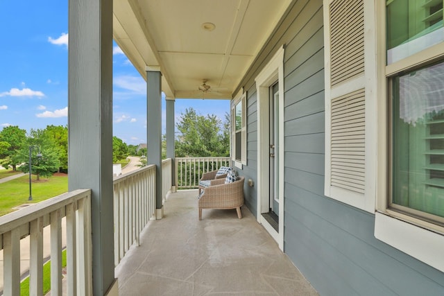 16726 Echo Heights Dr, Cypress, TX 77433 - balcony with a ceiling fan