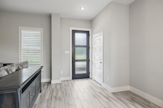 16726 Echo Heights Dr, Cypress, TX 77433 - entrance foyer featuring light wood-type flooring and recessed lighting