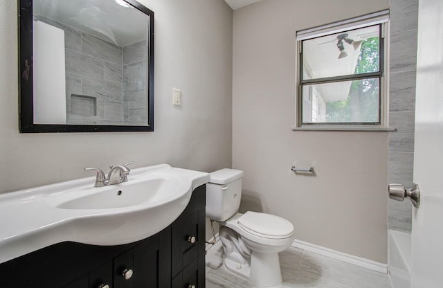 4921 Michael Dr, Houston, TX 77017 - bathroom with vanity and marble finish flooring