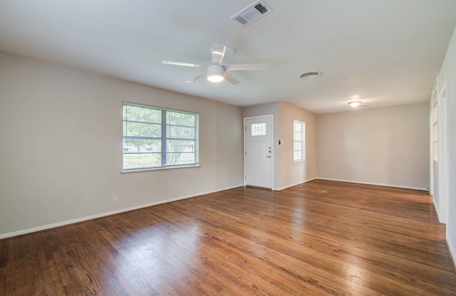 4921 Michael Dr, Houston, TX 77017 - spare room with plenty of natural light, wood finished floors, and a ceiling fan