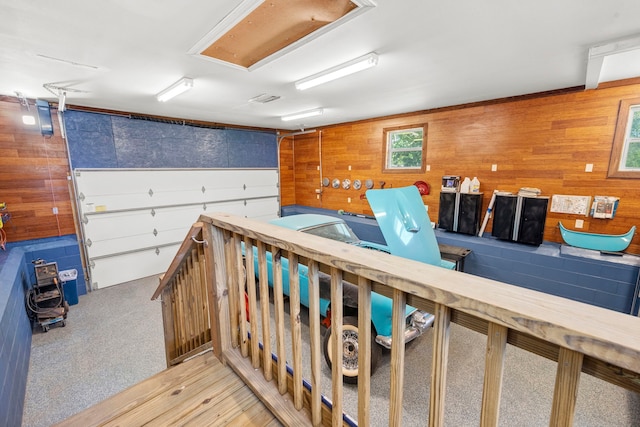 3211 County Road 237, Alvin, TX 77511 - misc room featuring wooden walls and wood finished floors