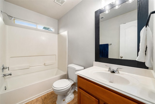 15515 Hinsdale Springs Ln, Houston, TX 77053 - bathroom with vanity, shower / tub combination, and tile patterned floors