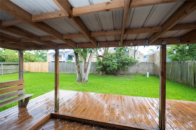 15111 Silverman St, Houston, TX 77598 - wooden deck with a fenced backyard