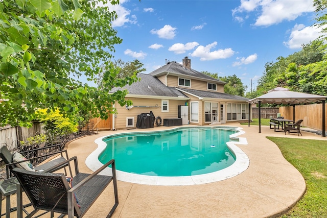 3302 Candlelon Dr, Spring, TX 77388 - view of pool featuring a patio area and a fenced backyard