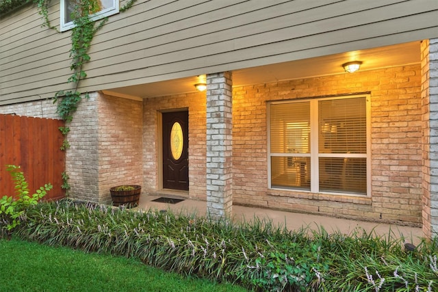 3302 Candlelon Dr, Spring, TX 77388 - view of exterior entry featuring brick siding
