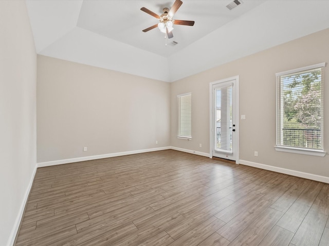 1109 Robbie St, Houston, TX 77009 - spare room with ceiling fan and wood finished floors