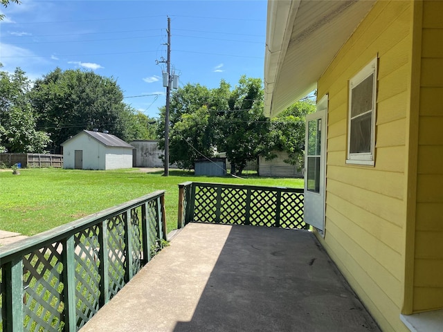 222 N 1st, Wallis, TX 77485 - view of patio / terrace featuring a storage unit