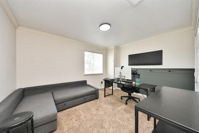 2014 Fisher Trace Ct, Spring, TX 77373 - office space featuring crown molding and carpet
