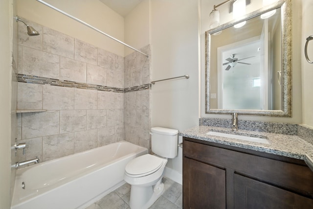 151 E 2nd St, Houston, TX 77007 - full bath with bathtub / shower combination, vanity, and a ceiling fan
