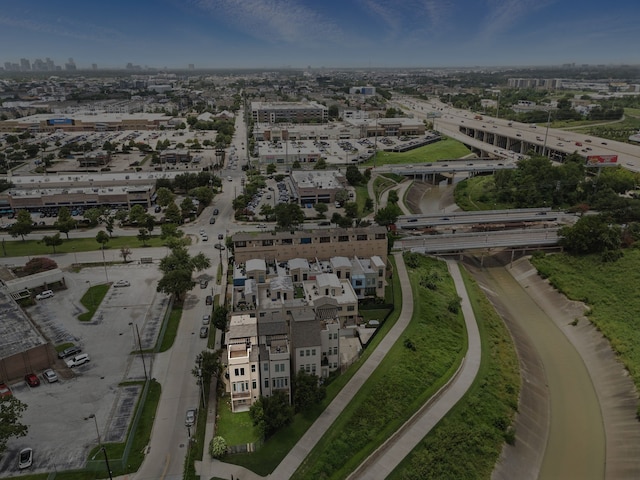 151 E 2nd St, Houston, TX 77007 - aerial view of property's location featuring a highway and nearby urban area