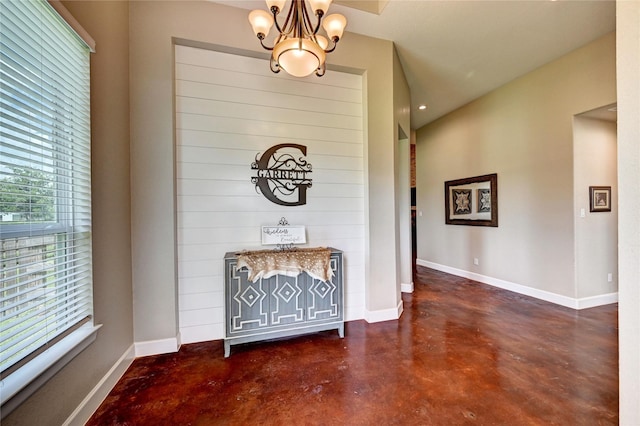 3403 Westhaven Ct, Fulshear, TX 77441 - detailed view of finished concrete floors and a chandelier