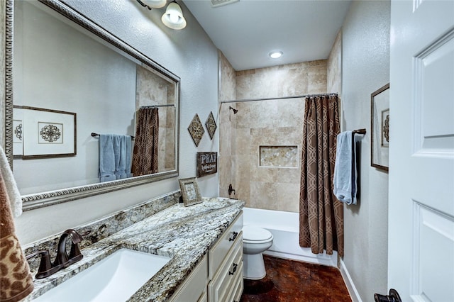 3403 Westhaven Ct, Fulshear, TX 77441 - full bath with vanity, shower / tub combo, and a textured wall