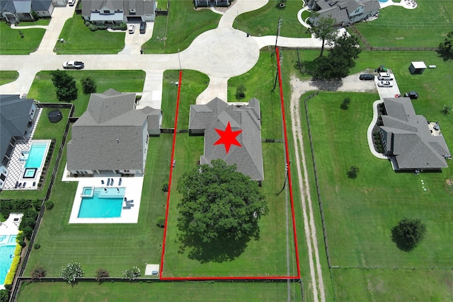 3403 Westhaven Ct, Fulshear, TX 77441 - aerial perspective of suburban area with property boundaries highlighted