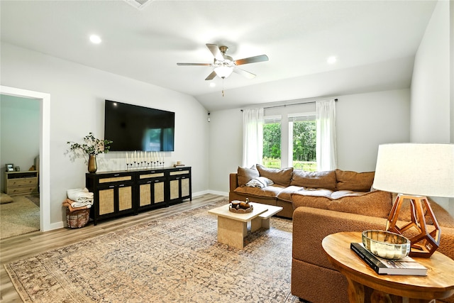 621 Little Spring Ct, Anahuac, TX 77514 - living room with ceiling fan, wood finished floors, and recessed lighting