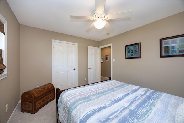 1906 Nogalus Dr, Houston, TX 77532 - bedroom with light carpet and a ceiling fan