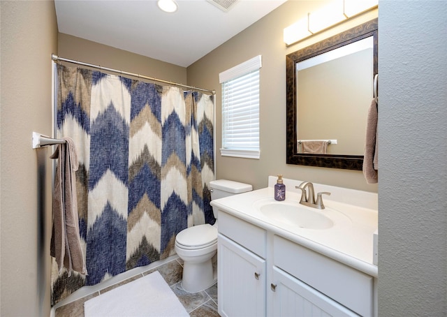 1906 Nogalus Dr, Houston, TX 77532 - full bath with vanity, curtained shower, and tile patterned floors