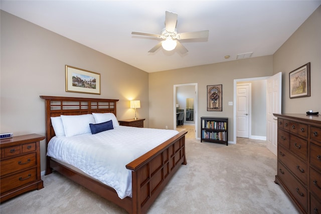 1906 Nogalus Dr, Houston, TX 77532 - bedroom featuring light colored carpet and a ceiling fan