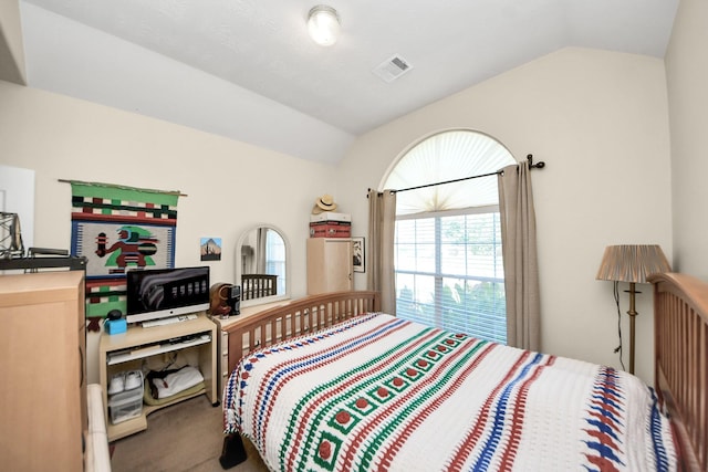 7807 Board Xing, Conroe, TX 77304 - carpeted bedroom featuring vaulted ceiling
