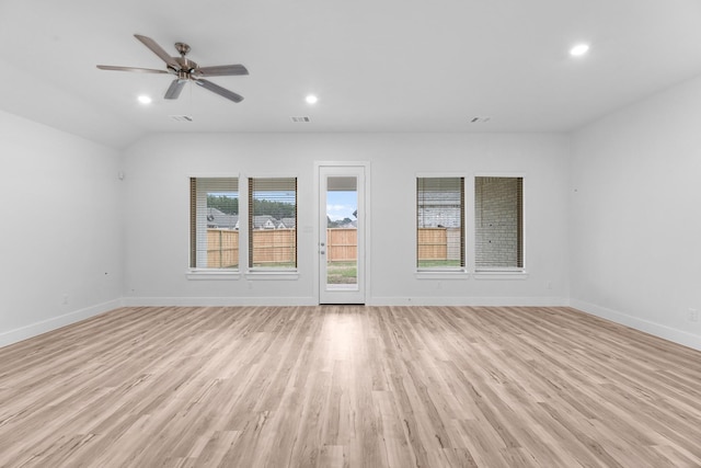 19209 Olive Heath Ln, Magnolia, TX 77355 - unfurnished room featuring light wood-type flooring, recessed lighting, and a ceiling fan
