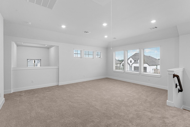19209 Olive Heath Ln, Magnolia, TX 77355 - unfurnished room with light colored carpet and recessed lighting