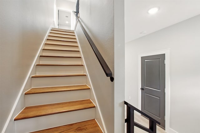 4719 Mallow St, Houston, TX 77033 - stairs with wood finished floors
