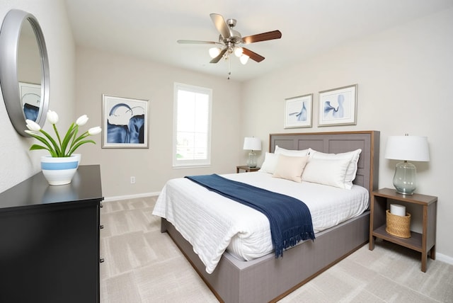 4407 Archer Meadow Ln, Sugar Land, TX 77479 - bedroom featuring light colored carpet and a ceiling fan