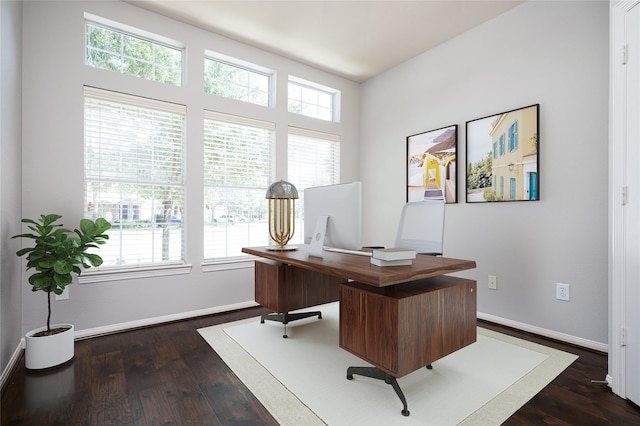 25303 Hall Meadow Ln, Katy, TX 77494 - office featuring plenty of natural light and dark wood-type flooring
