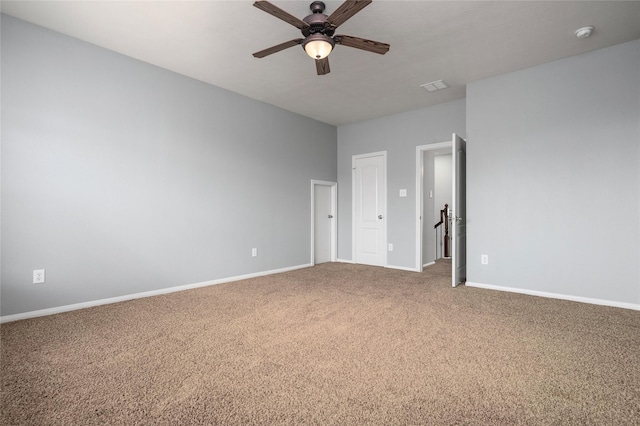 25303 Hall Meadow Ln, Katy, TX 77494 - unfurnished room with ceiling fan, carpet, and a smoke detector