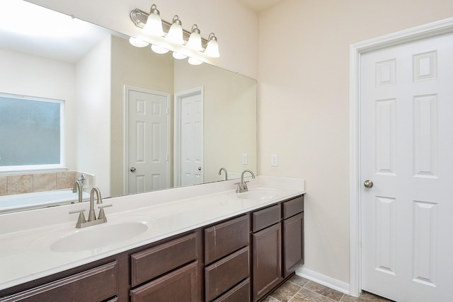 15315 Signal Ridge Way, Cypress, TX 77429 - full bathroom with double vanity and a tub
