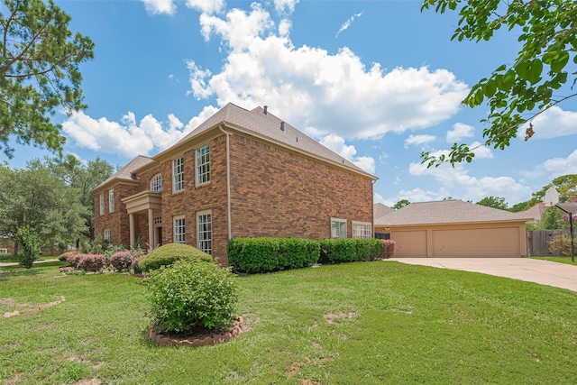 7419 Foxton Place Ct, Houston, TX 77095 - view of home's exterior with brick siding, driveway, and an attached garage