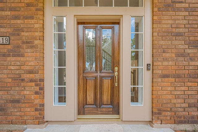 7419 Foxton Place Ct, Houston, TX 77095 - doorway to property with brick siding