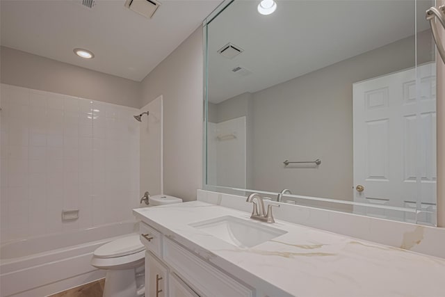 7419 Foxton Place Ct, Houston, TX 77095 - bathroom with vanity, bathing tub / shower combination, wood finished floors, and recessed lighting