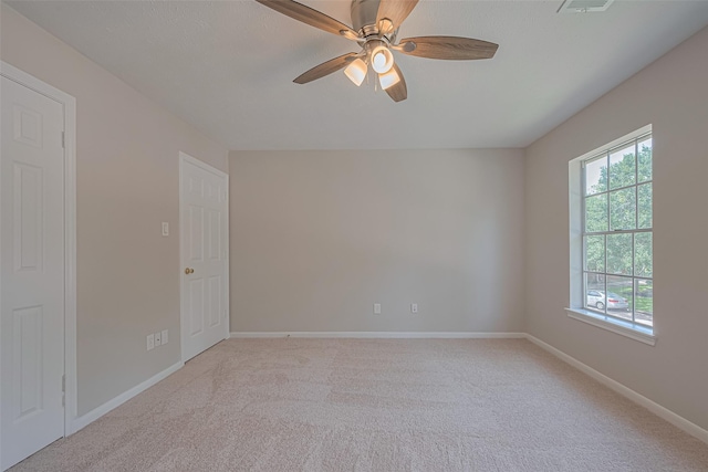 7419 Foxton Place Ct, Houston, TX 77095 - spare room with ceiling fan and light carpet