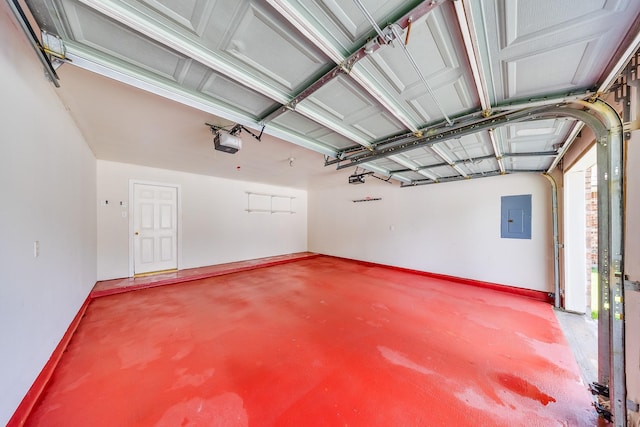 18426 Stark Point Ct, Humble, TX 77346 - garage with electric panel and a garage door opener