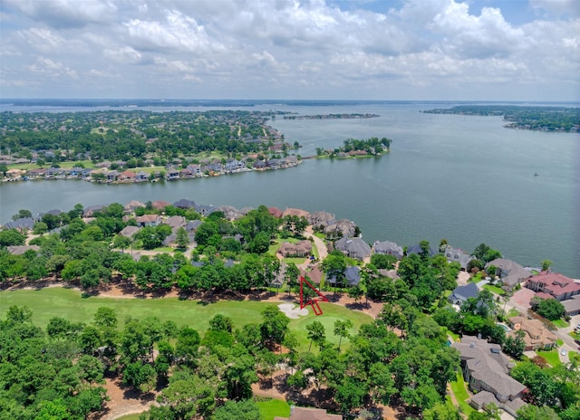 69 W Shore Ln, Montgomery, TX 77356 - aerial view of residential area with a nearby body of water