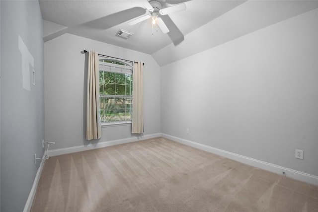 13315 Lake Passage Ln, Houston, TX 77044 - carpeted empty room featuring ceiling fan and lofted ceiling