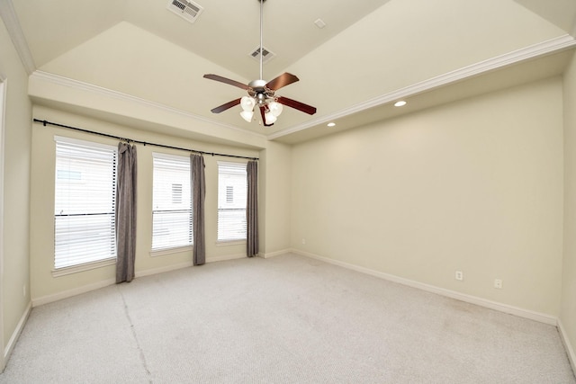 5617 Kiam St Unit A, Houston, TX 77007 - spare room featuring light carpet, ceiling fan, and recessed lighting