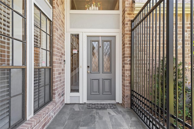 5411 Holly View Dr, Houston, TX 77091 - doorway to property with brick siding