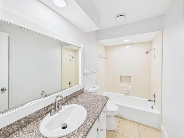 8918 Bold Forest Dr, Houston, TX 77088 - full bathroom with vanity, bathing tub / shower combination, and tile patterned floors