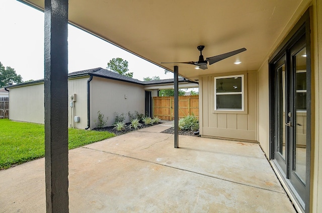 14835 Charlmont Dr, Houston, TX 77083 - view of patio featuring a ceiling fan