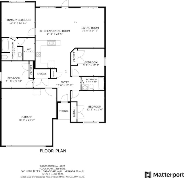 406 Rd 5102 Unit L, Cleveland, TX 77327 - view of room layout