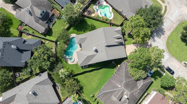 3106 Rainbow Ct, Pearland, TX 77584 - aerial view of residential area with a pool