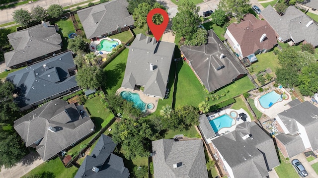 3106 Rainbow Ct, Pearland, TX 77584 - aerial view of property's location with nearby suburban area