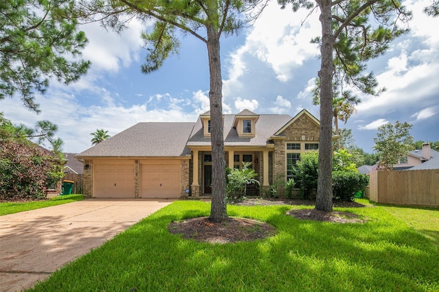 3106 Rainbow Ct, Pearland, TX 77584 - view of front of house featuring brick siding, an attached garage, driveway, and roof with shingles