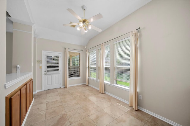 3106 Rainbow Ct, Pearland, TX 77584 - unfurnished sunroom featuring healthy amount of natural light and vaulted ceiling